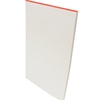 A 5 inch by 8 inch blank white writing pad.