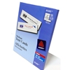 A blue package of 100 Avery brand medium tent cards. Avery product number 05305.