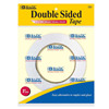 A package of 3 inch Bazic brand double sided tape in yellow and blue packaging.