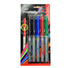 A pack of five BIC Intensity finepoint pens in black, red, blue and green.