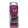 A pair of pink and white MQbix brand Aerofones earbuds in pink and white packaging.