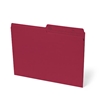 One box which contains 100 units of letter size file folders in the colour red with 10.5 pts thickness.