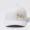 White Cap with Gold Metallic TMU on Lower Left
