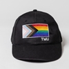 Black Cap with Pride Progress Flag and White TMU
