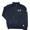 TMU Roots 1/4 Zip with White University Logo Left Chest - Navy