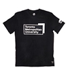TMU Roots T-Shirt with White University Logo Front Chest - Black