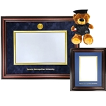 Exective Degree Frame, TMU 12" Grad Bear and Traditional 5x7 Photo Frame w/ TMU Logo  Special Package 5