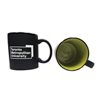 TMU Mug with White University Logo - Black/Lime