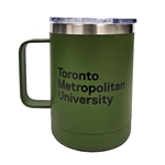 Travel Mug Matte 16 Oz. with TMU Logo - Green