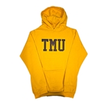 TMU Comfort Hoodie with Navy TMU Felt Logo - Gold