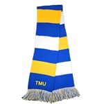 TMU Scarf with Blue, Yellow & White Stripes