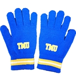 TMU Mitts with Blue, Yellow & White Stripes