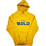 TMU Bold Hoodie with Blue Twill Emb. Logo - Gold