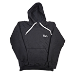 TMU Hoodie with White TMU Left Chest - Black