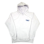 TMU Hoodie with Blue TMU Left Chest - White