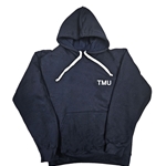 TMU Hoodie with White TMU Left Chest - Navy
