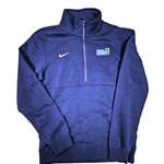 TMU Men's Nike Fleece Half Zip with Color University Logo Left Chest - Navy