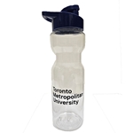 TMU Sports Plastic Water Bottle 31Oz. w/ Blue Lid