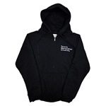 TMU Full Zip Hoodie Left Chest Logo - Black