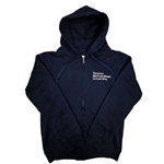 TMU Full Zip Hoodie Left Chest Logo - Navy