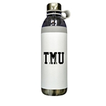 Water Bottle Matte 18 Oz. with TMU Logo - White