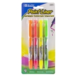 Pen Style Liquid Highlighters with Cushion Grip 4PK Assorted
