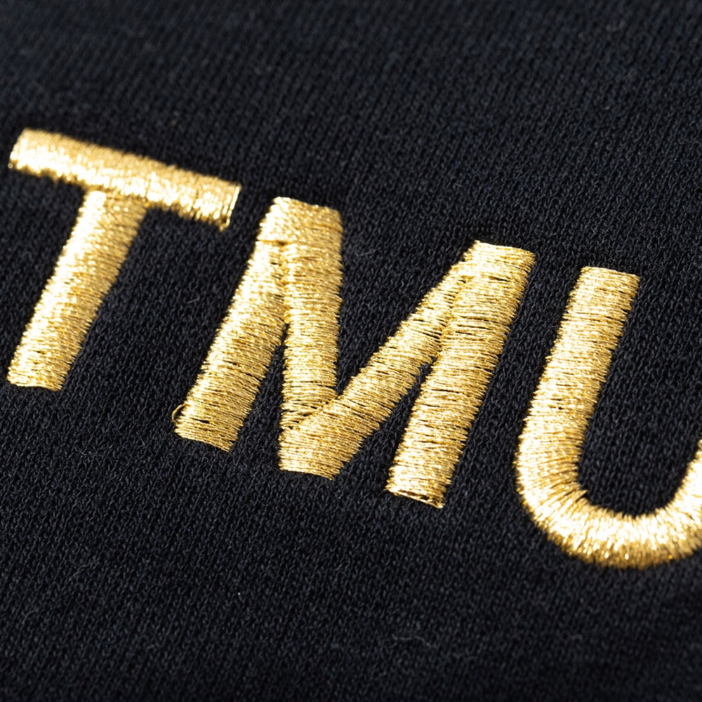 Toronto Metropolitan University Campus Store - Black Sweatpants with Gold  Metallic TMU on Left Hip