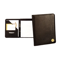 PORTFOLIO SYNTHETIC LEATHER W/GOLD MEDALLION LOGO