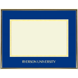 Degree/Diploma Frame (14X18 Horizontal) w/ Ryerson Logo - Metal/Brass