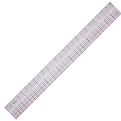 A transparent 18 inch ruler with Agate and Pica scales.