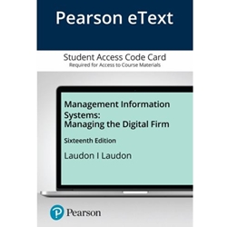 ORDER ONLINE MANAGEMENT INFORMATION SYSTEMS: MANAGING THE DIGITAL FIRM 16/E