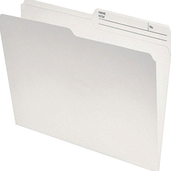 One box which contains 100 units of letter size file folders in the colour ivory with 10.5 pts thickness.