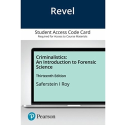 Order Online Revel For Criminalistics: An Introduction To Forensic Science -- Access Card, 13/e