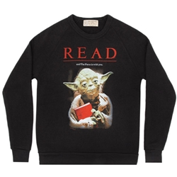 Yoda Read Universal Crewneck Sweatshirt - Black