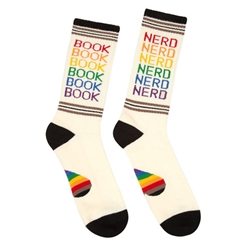 Book Nerd Universal Sock - White