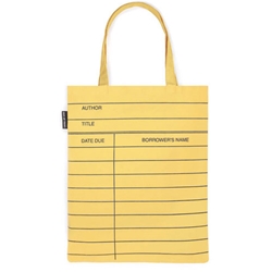 Yellow Library Card Tote Bag