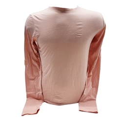 Unisex Long Sleeve T-shirt - Pink-Sand