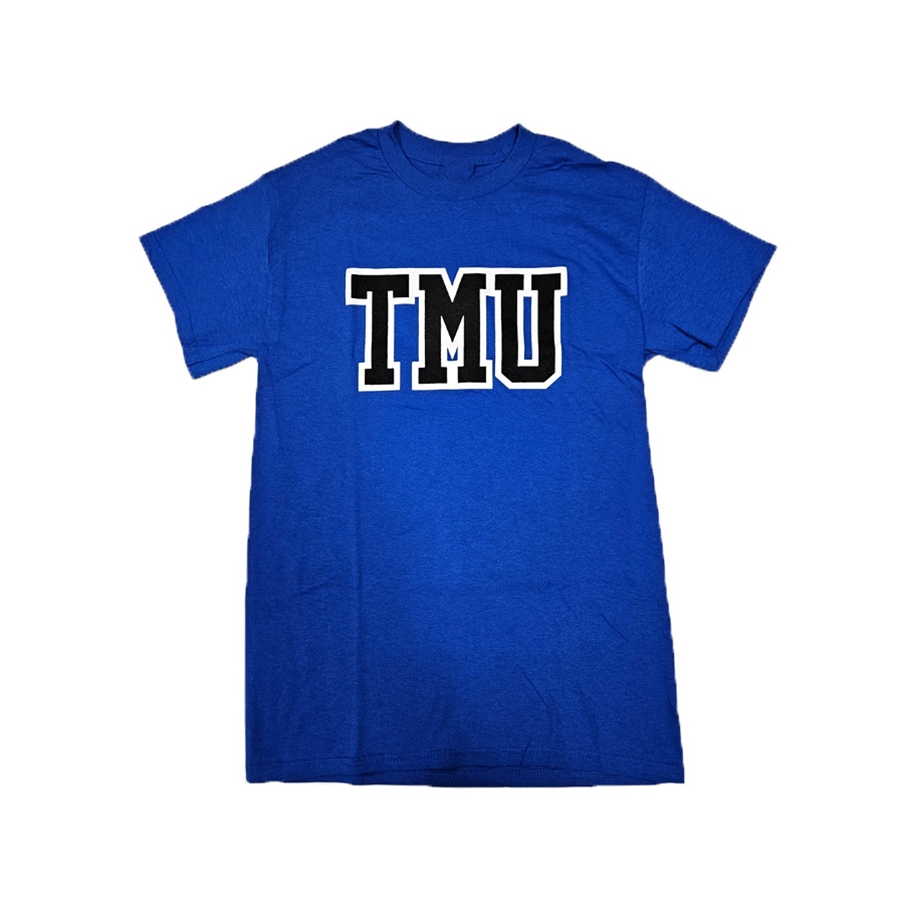 TMU Varsity T-Shirt w/ TMU Logo - Blue