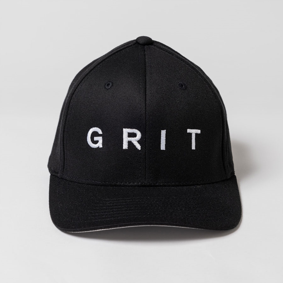Black Cap with "Made of GRIT" Logo in White