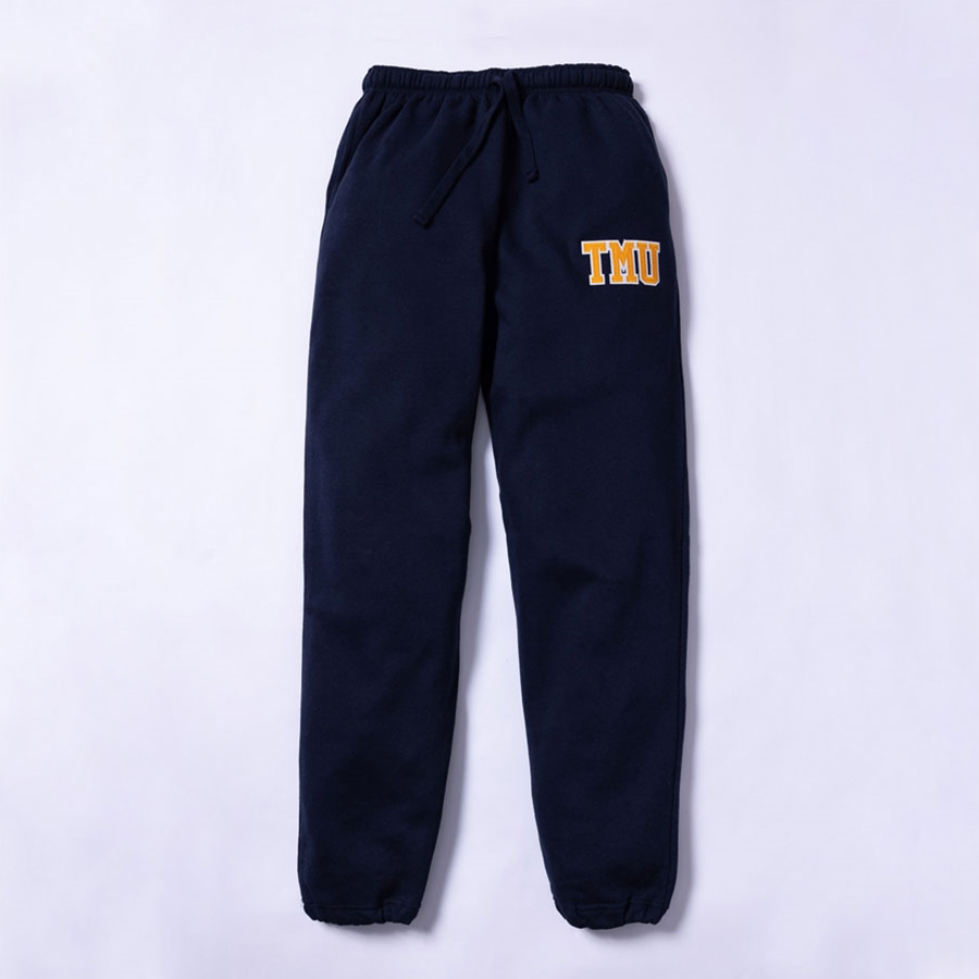 Navy Sweatpants with Left Hip Varsity TMU Logo