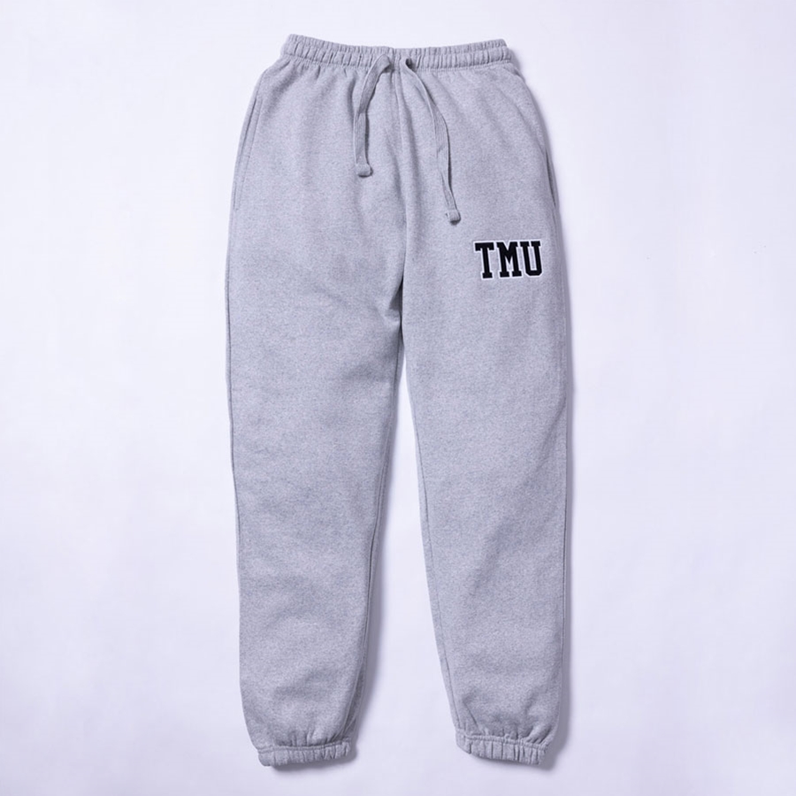Grey Sweatpants with Left Hip Varsity TMU Logo