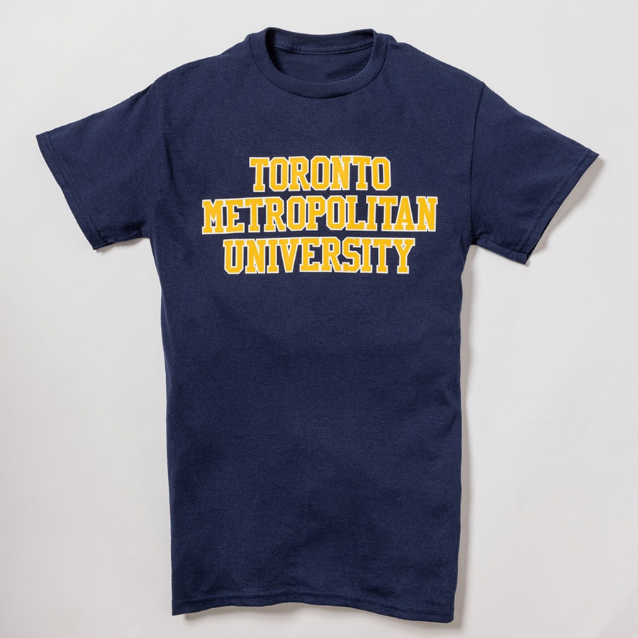 TMU Varsity Full Name T-Shirt - Navy