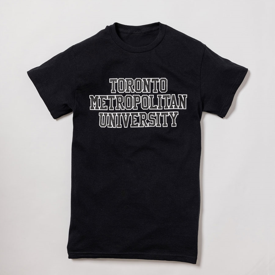 TMU Varsity Full Name T-Shirt - Black