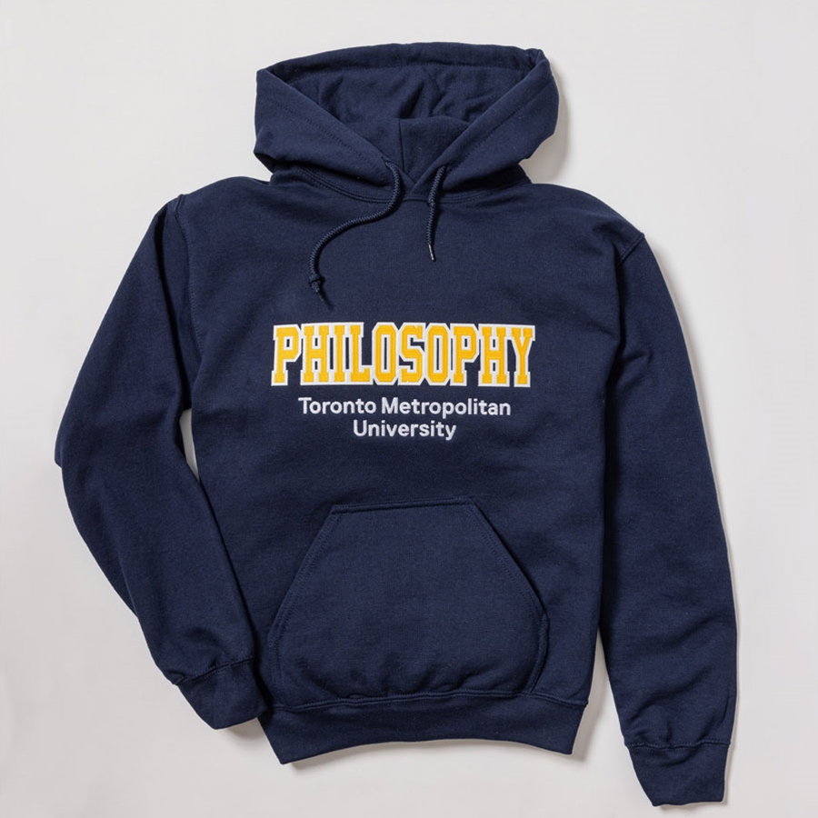 Navy Hoodie with Philosophy Logo
