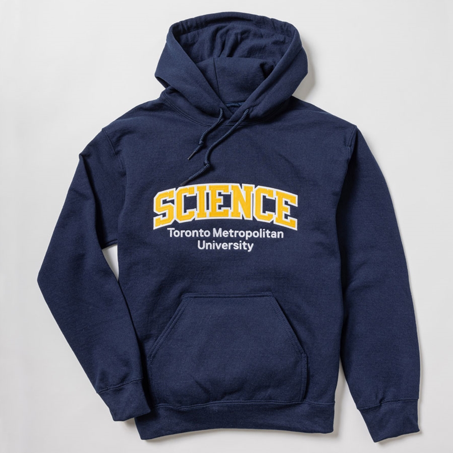 Navy Hoodie with Science Logo