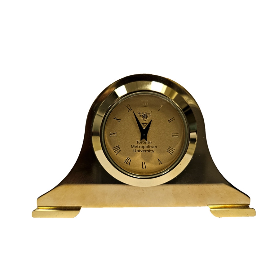 TMU Desk Clock: Le Petit Napoleon Gold Medallion