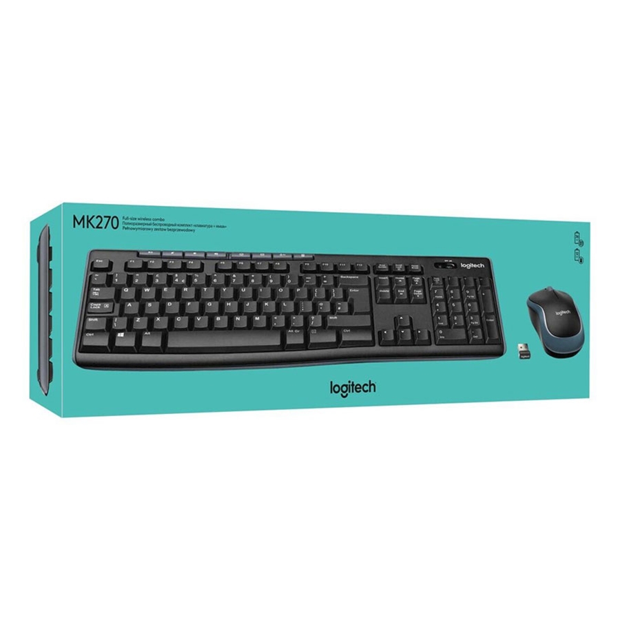 Logictech Full-size wireless combo Keyboard and Mouse