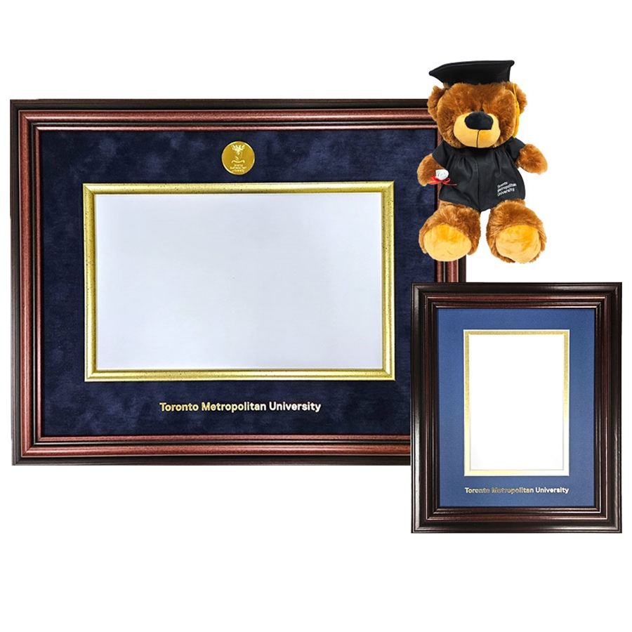 Exective Degree Frame, TMU 12" Grad Bear and Traditional 5x7 Photo Frame w/ TMU Logo  Special Package 5