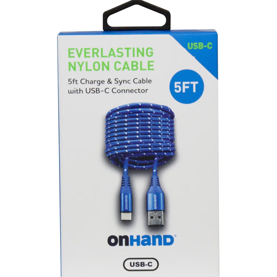 5 Feet Everlasting Nylon Cable Type C - Blue