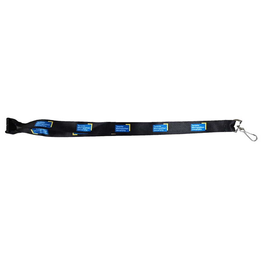 Black Lanyard with Coloured TMU Logo